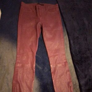 J brand lambskin pants